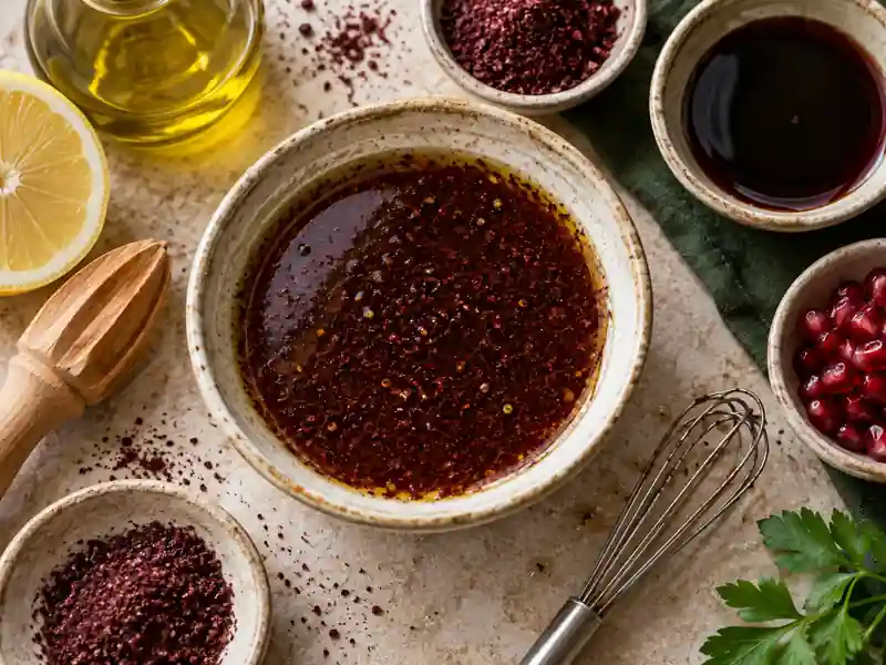 تصویر آماده‌کردن سس سماق